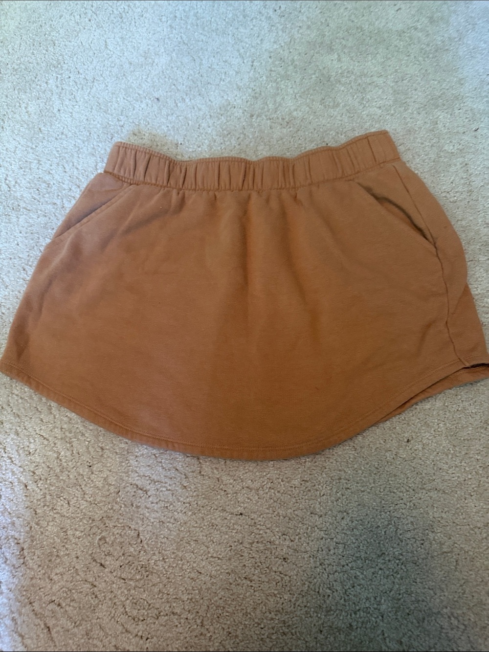 wild fable Rust Brown Elastic-Waist Mini Skirt
